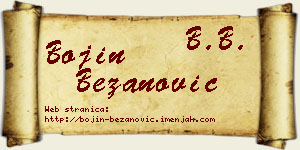 Bojin Bežanović vizit kartica